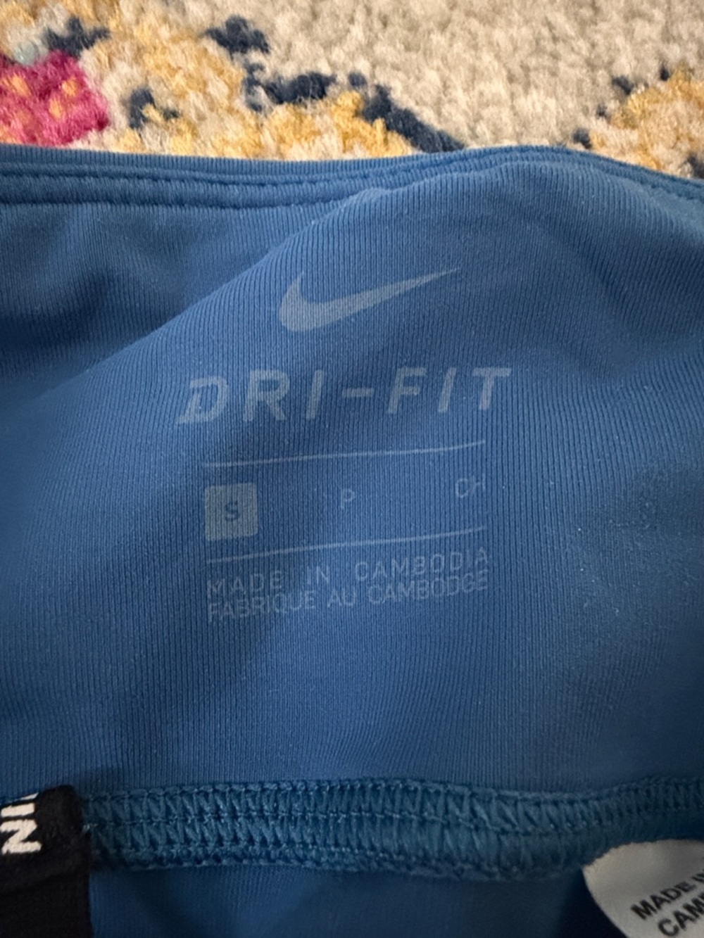 Nike Royal Blue Mid-Rise Performance Leggings with Swoosh - Picture 2 of 4